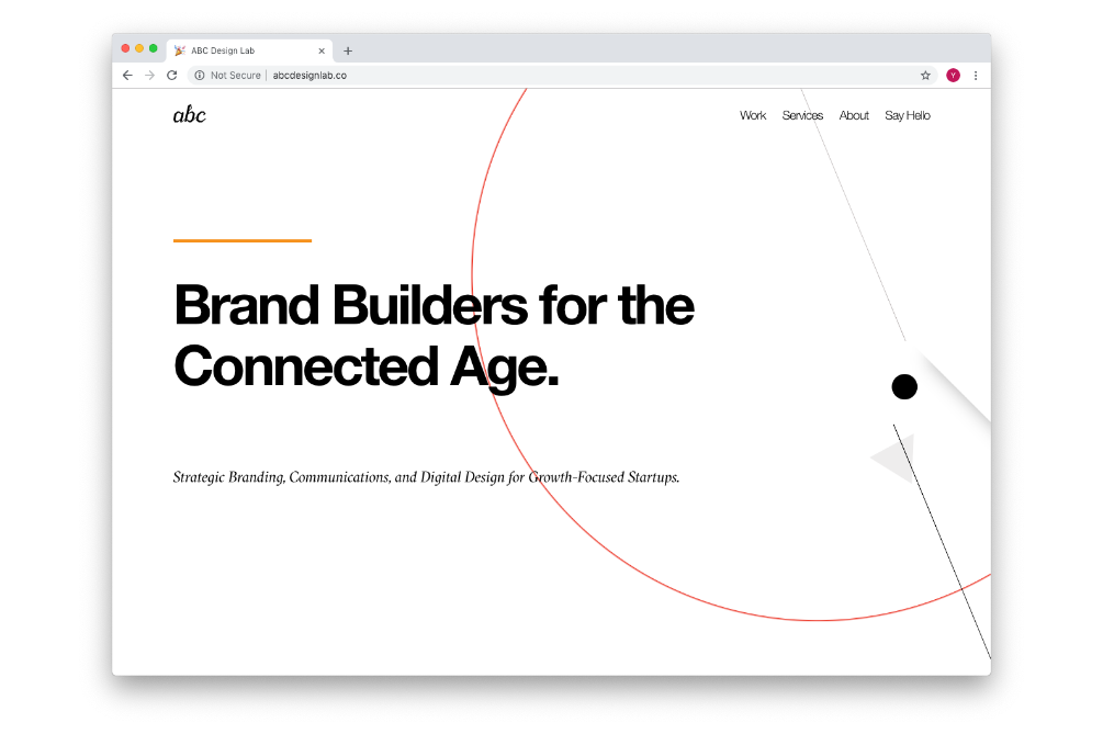 AbcDesignLab Logo Design on Website 