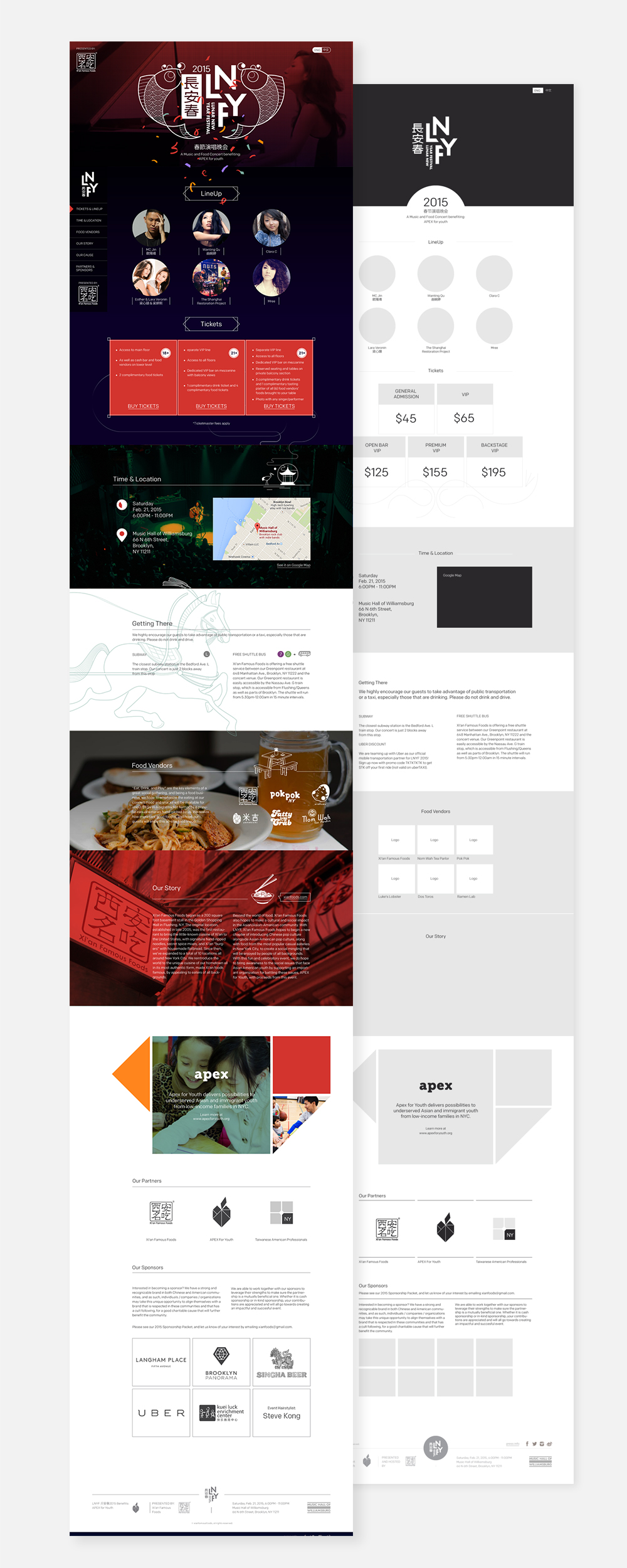 Desktop web site design. 